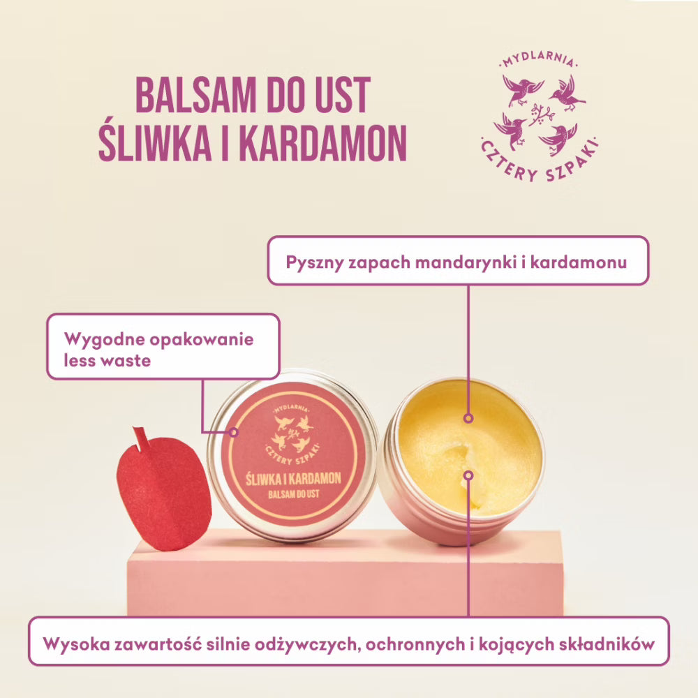Balsam do ust - Śliwka, Kardamon