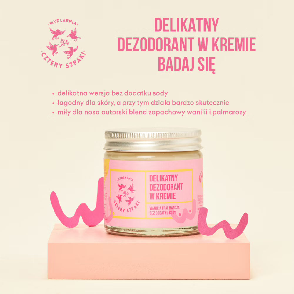 Dezodorant w kremie - Wanilia i Palmaroza BADAJ SIĘ
