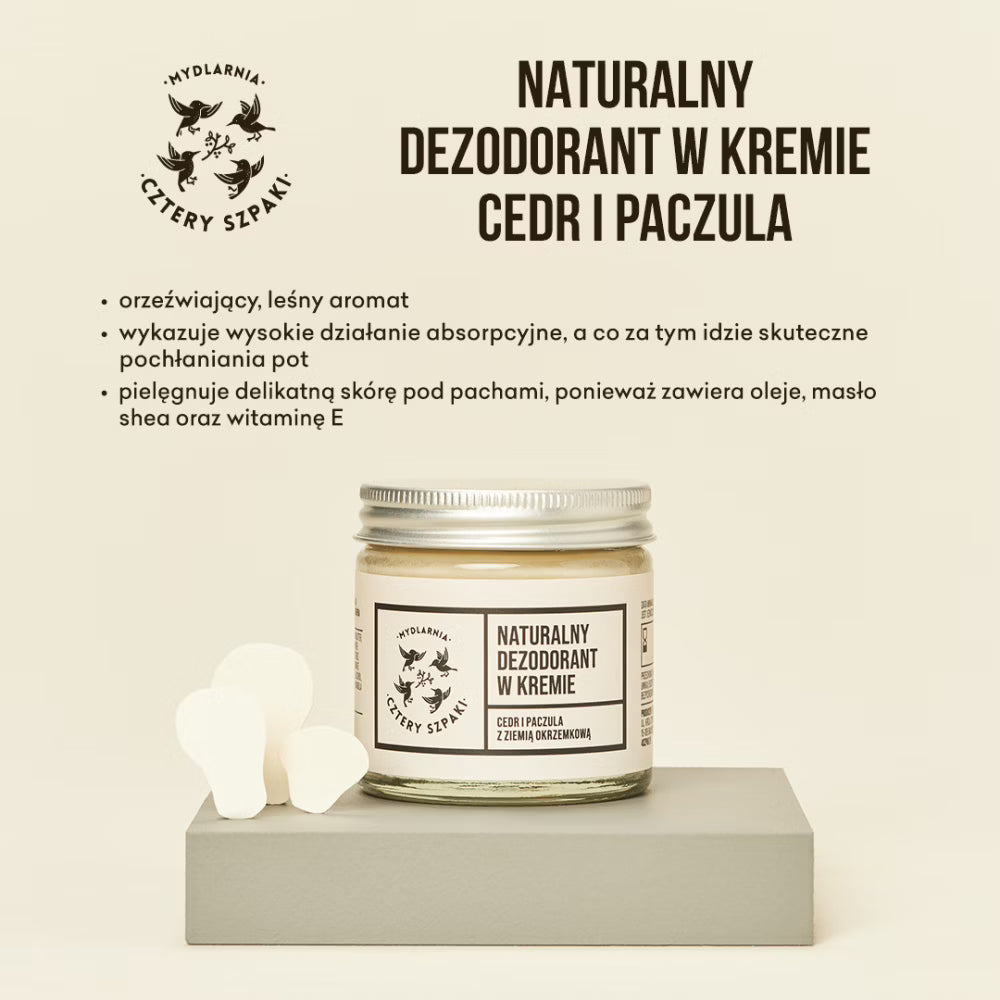 Dezodorant w kremie - Cedr, Paczula