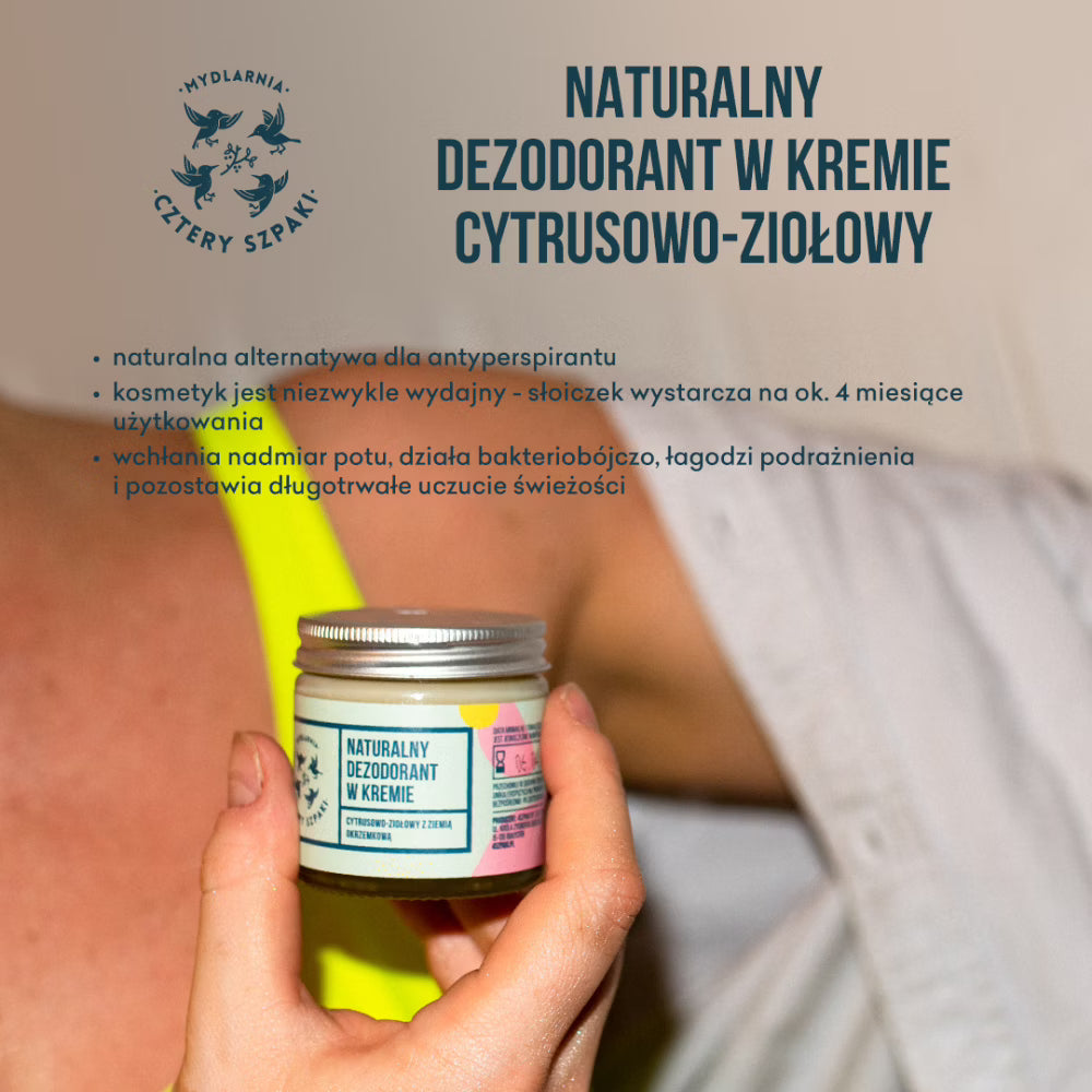 Dezodorant w kremie - Cytrusowo-Ziołowy