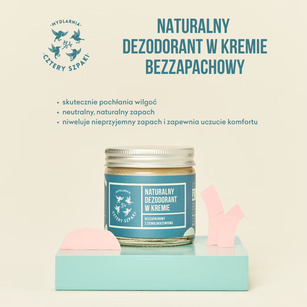 Dezodorant w kremie z dodatkiem sody - Bezzapachowy