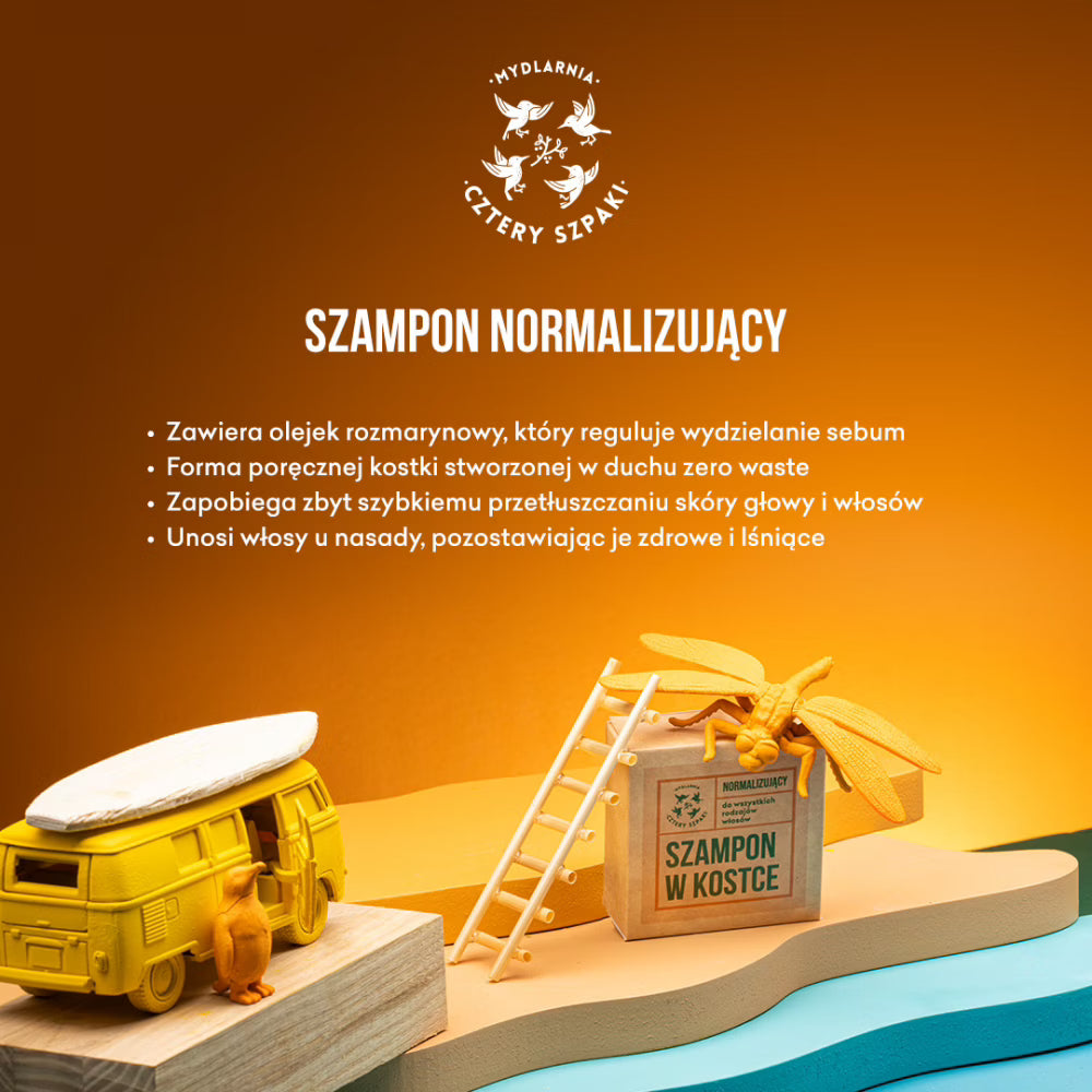 Szampon normalizujący do włosów w kostce